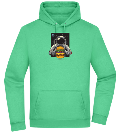 Spaceman Burger Design - Premium Essential Unisex Hoodie_SPRING GREEN_front