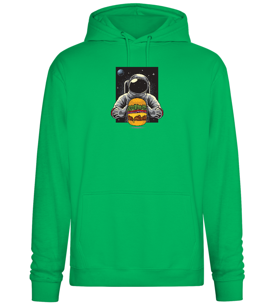 Spaceman Burger Design - Premium Essential Unisex Hoodie_SPRING GREEN_front