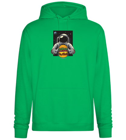 Spaceman Burger Design - Premium Essential Unisex Hoodie_SPRING GREEN_front