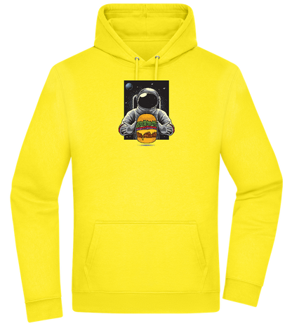 Spaceman Burger Design - Premium Essential Unisex Hoodie_YELLOW_front