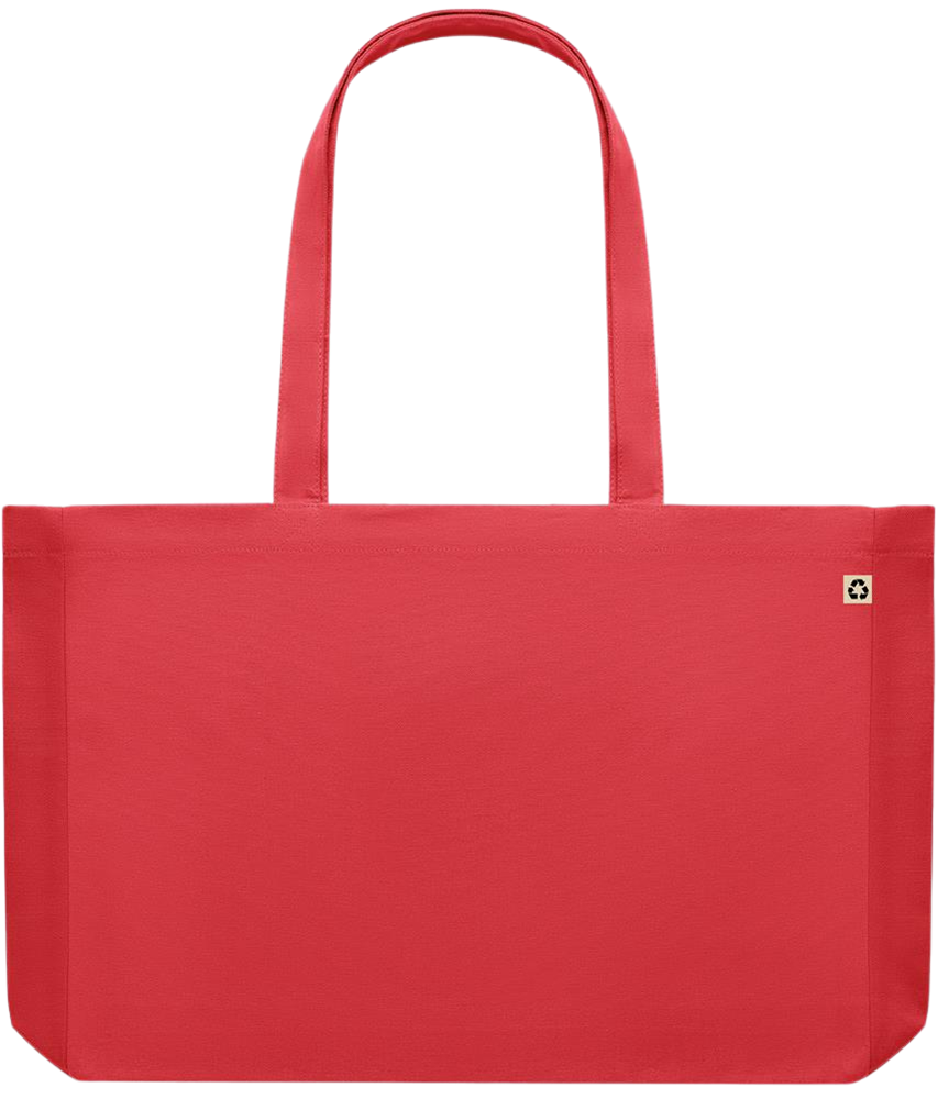 Zodiac Capricorn Design - Premium large recycled shopping tote bag_RED_back