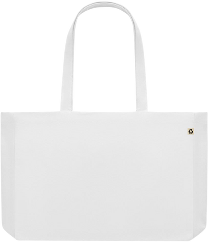 Zodiac Capricorn Design - Premium large recycled shopping tote bag_WHITE_back