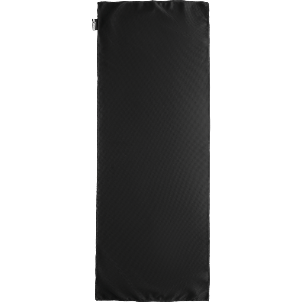 Absorbent Sports Towel with Pouch_BLACK_front