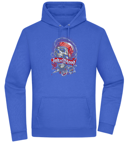 Ink And Blood Skull Design - Premium Essential Unisex Hoodie_ROYAL_front