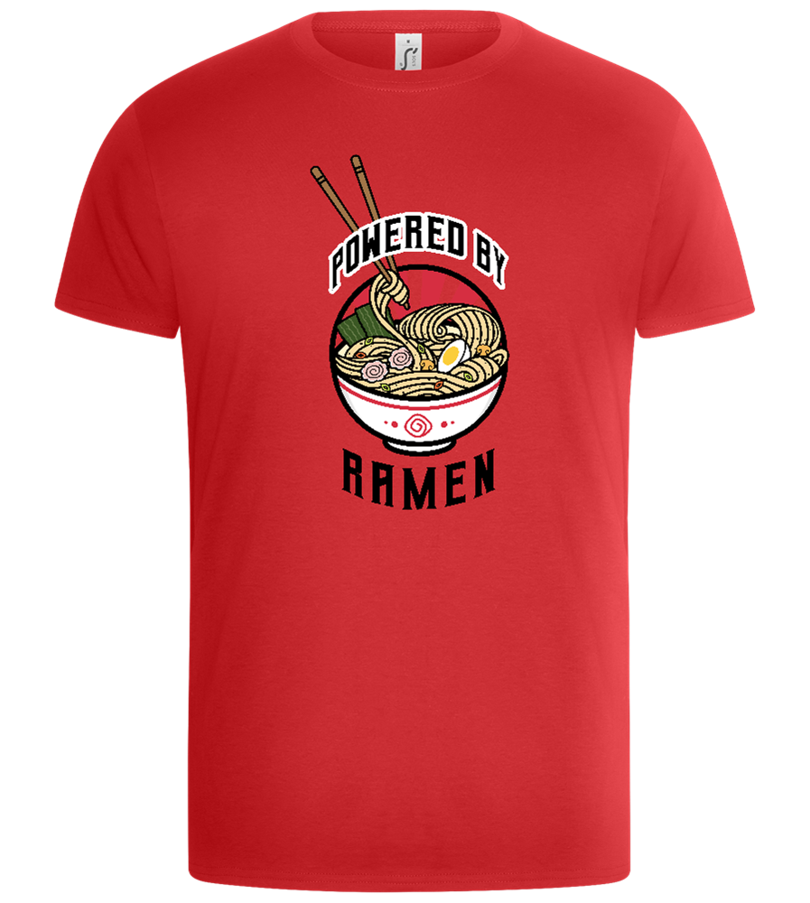 Powered by Ramen Design - Basic Unisex T-Shirt_RED_front