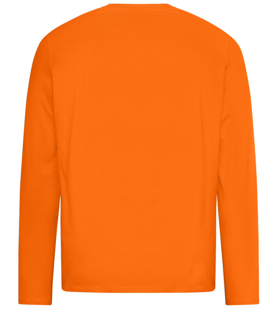 Interest is Coming Design - Premium men's long sleeve t-shirt_ORANGE_back