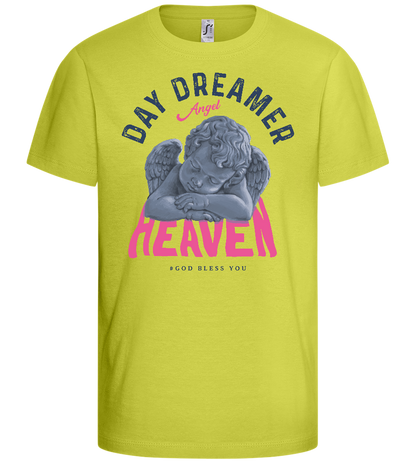 Day Dreamer Angel Design - Basic kids t-shirt_GREEN APPLE_front