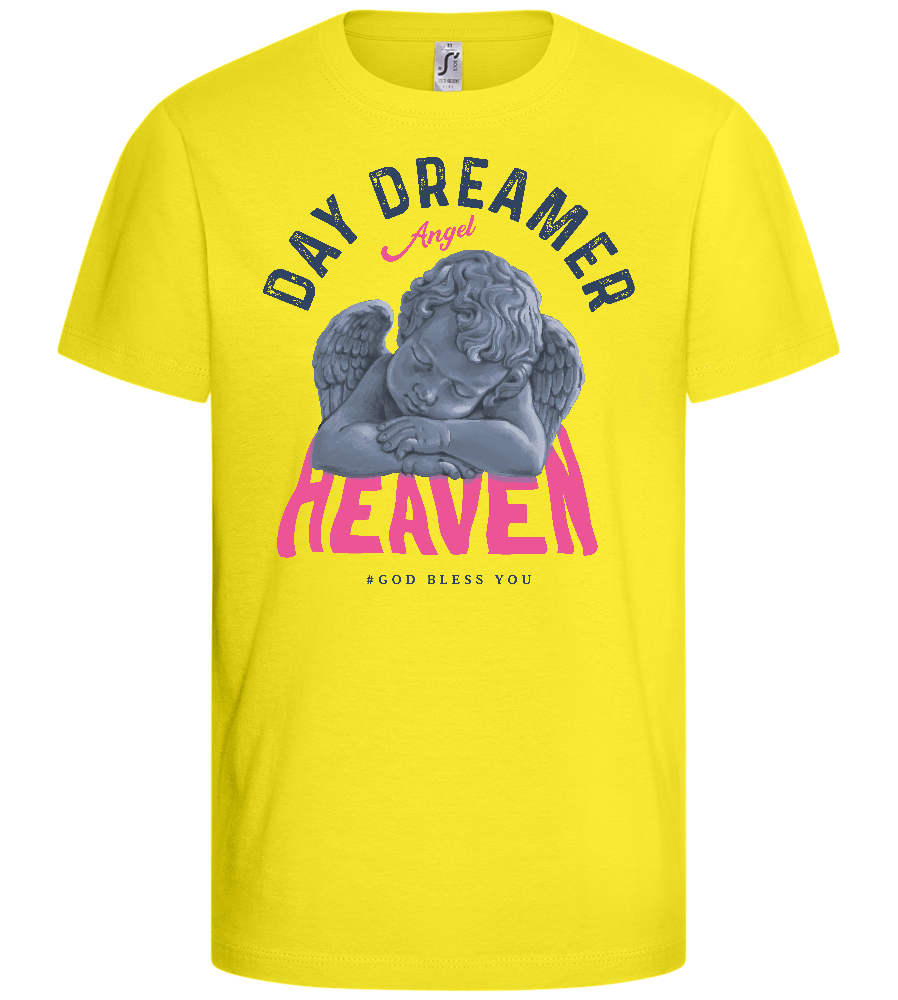 Day Dreamer Angel Design - Basic kids t-shirt_LEMON_front