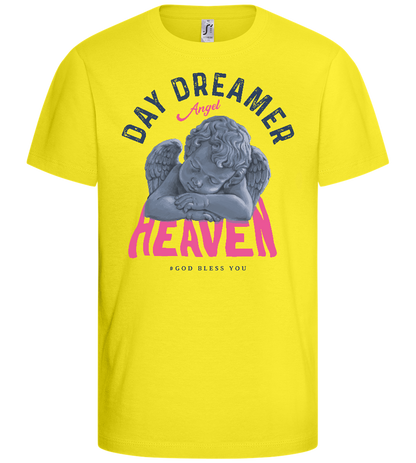 Day Dreamer Angel Design - Basic kids t-shirt_LEMON_front