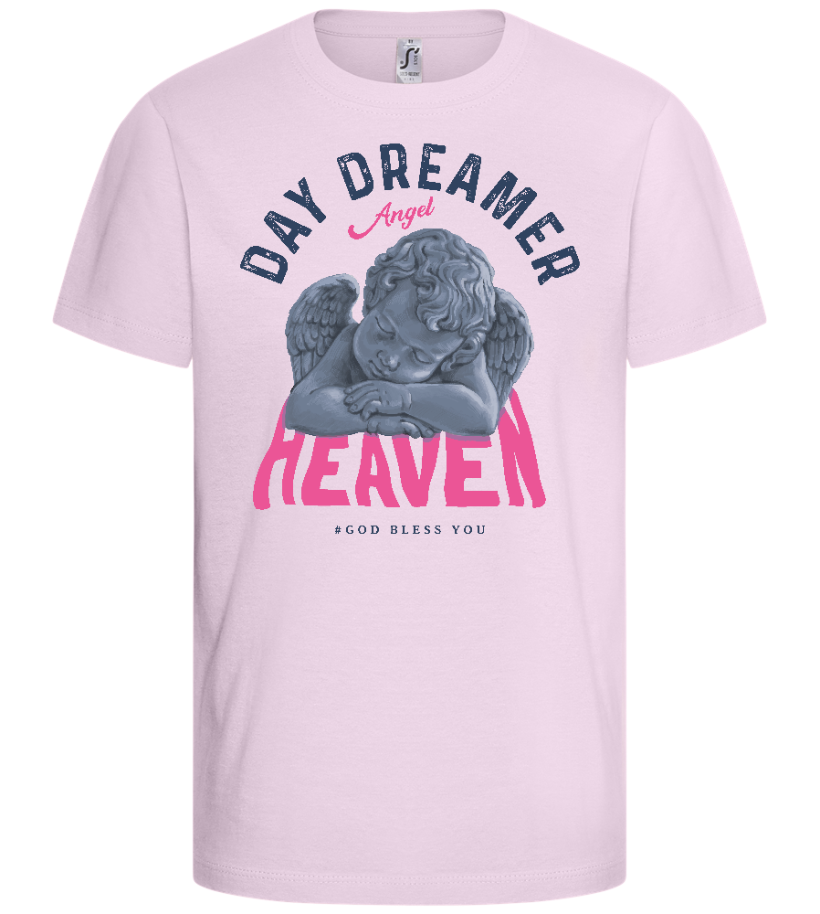 Day Dreamer Angel Design - Basic kids t-shirt_LIGHT PINK_front