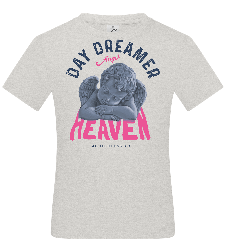 Day Dreamer Angel Design - Basic kids t-shirt_VIBRANT WHITE_front