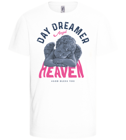 Day Dreamer Angel Design - Basic kids t-shirt_WHITE_front