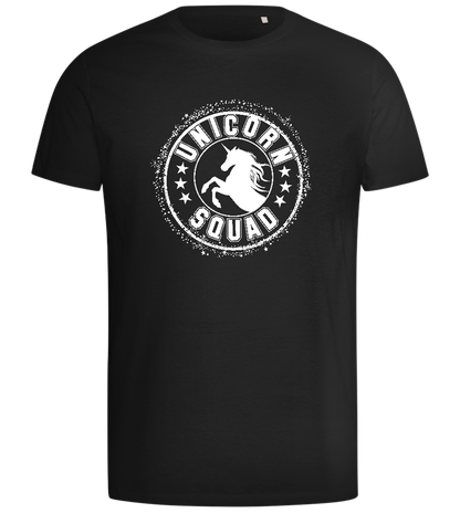 Unicorn Squad Logo Design - Comfort men's t-shirt_DEEP BLACK_front