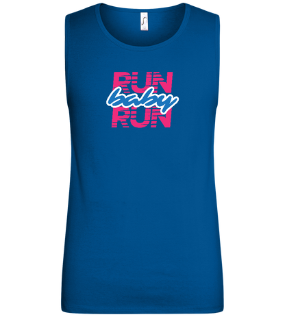 Run Baby Run Design - Basic men's tank top_ROYAL_front