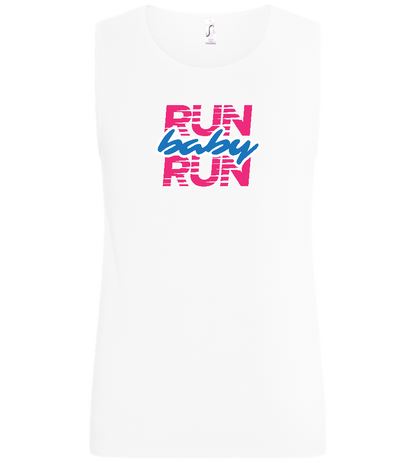 Run Baby Run Design - Basic men's tank top_WHITE_front