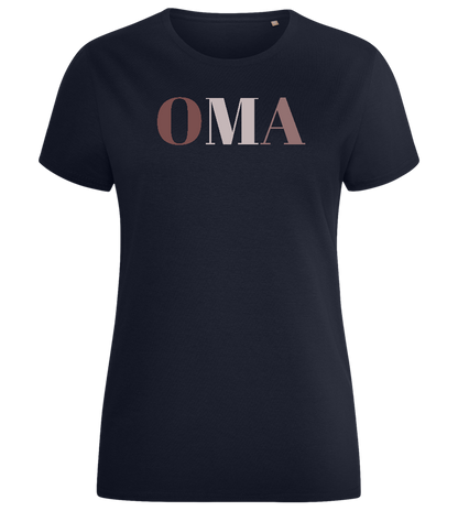 OMA Design - Comfort women's fitted t-shirt_FRENCH NAVY_front