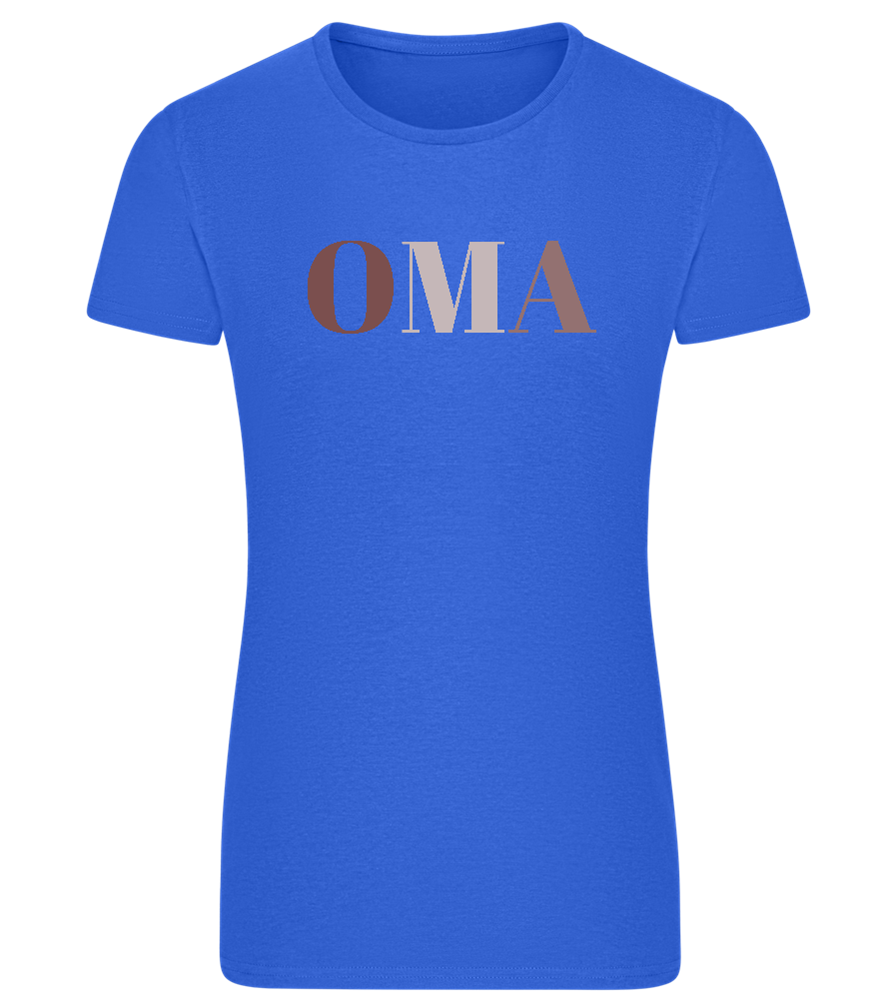 OMA Design - Comfort women's fitted t-shirt_ROYAL_front
