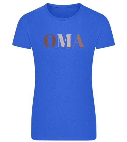 OMA Design - Comfort women's fitted t-shirt_ROYAL_front