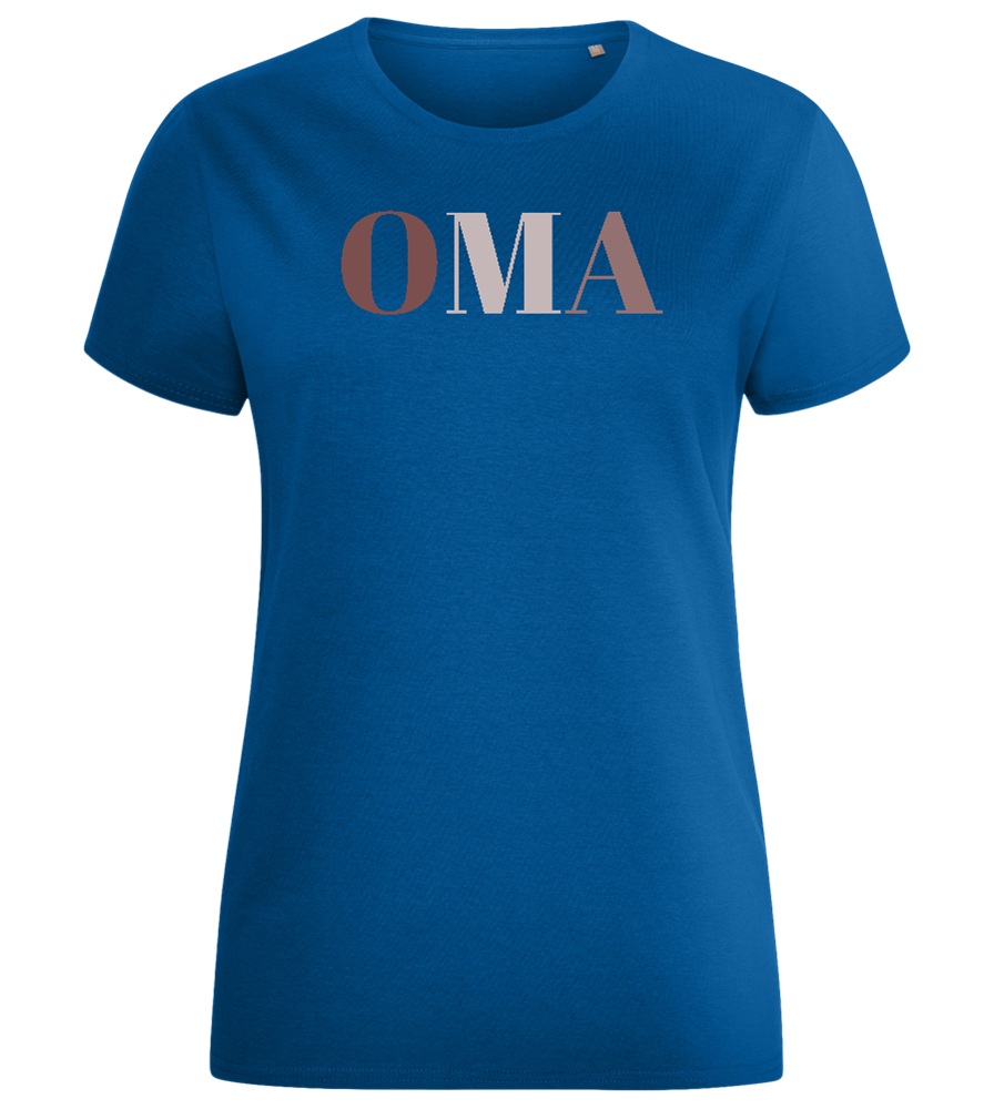 OMA Design - Comfort women's fitted t-shirt_ROYAL_front