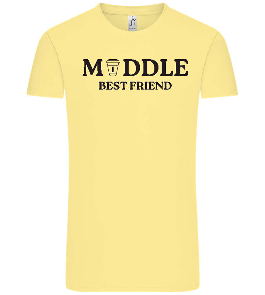 Middle Best Friend Design - Comfort Unisex T-Shirt_AMARELO CLARO_front