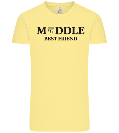 Middle Best Friend Design - Comfort Unisex T-Shirt_AMARELO CLARO_front