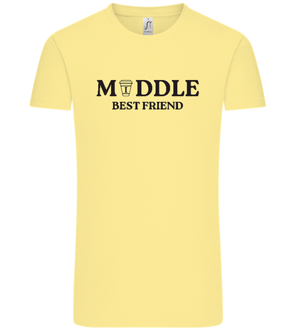 Middle Best Friend Design - Comfort Unisex T-Shirt_AMARELO CLARO_front