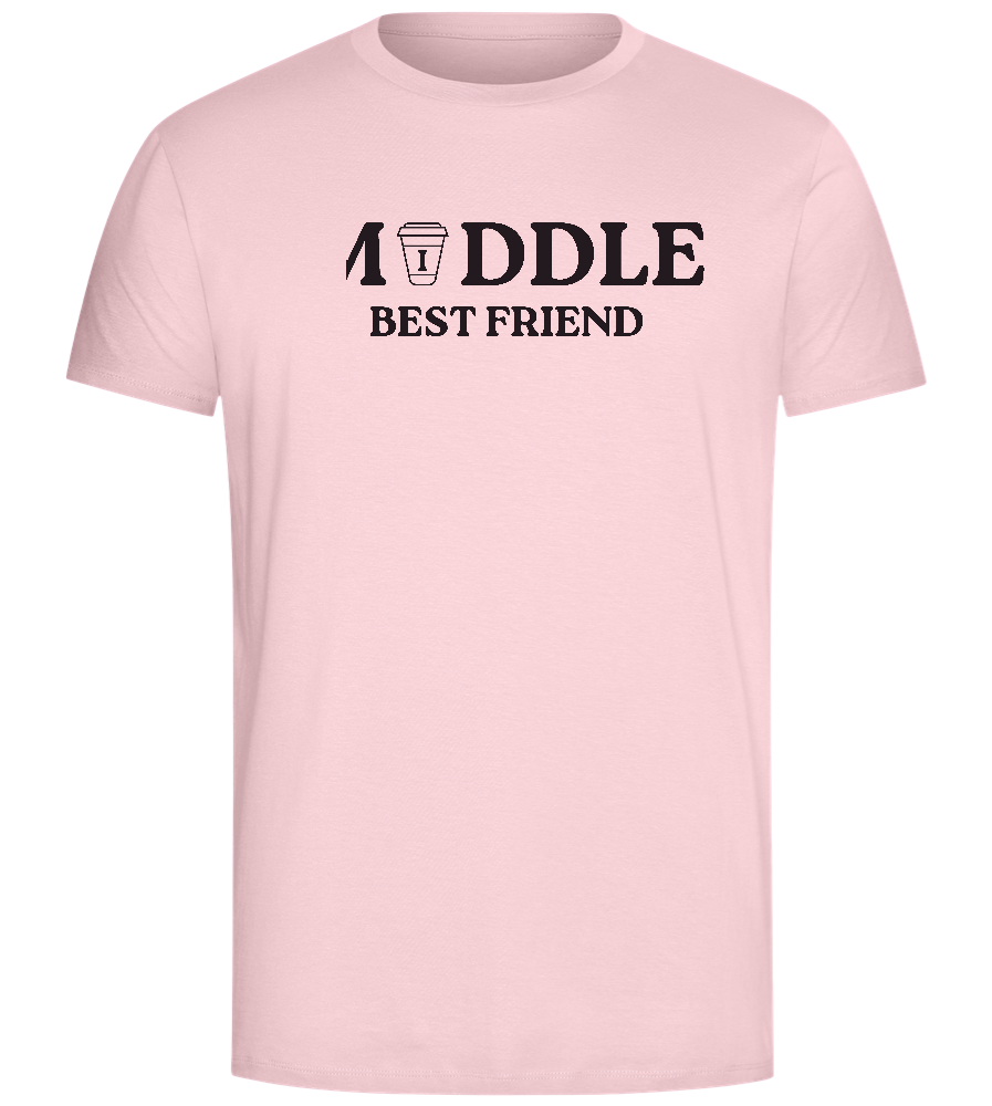 Middle Best Friend Design - Comfort Unisex T-Shirt_CANDY PINK_front