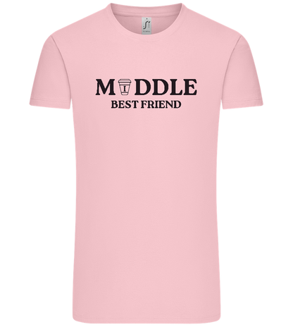 Middle Best Friend Design - Comfort Unisex T-Shirt_CANDY PINK_front