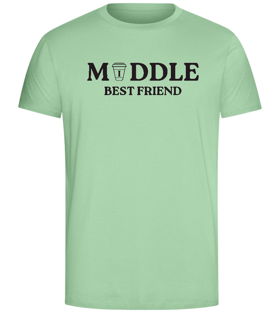 Middle Best Friend Design - Comfort Unisex T-Shirt_ICE GREEN_front