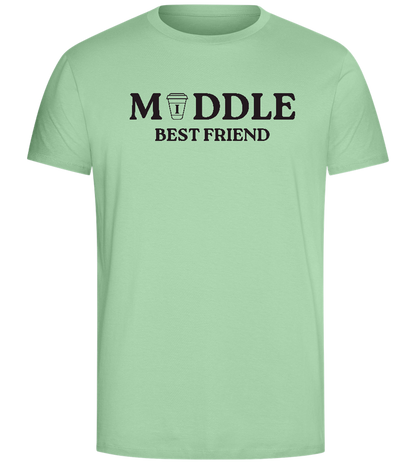 Middle Best Friend Design - Comfort Unisex T-Shirt_ICE GREEN_front