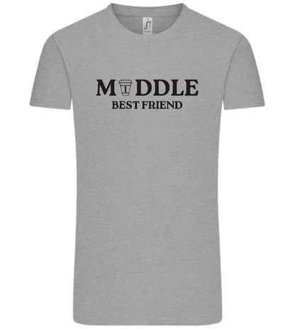 Middle Best Friend Design - Comfort Unisex T-Shirt_ORION GREY_front