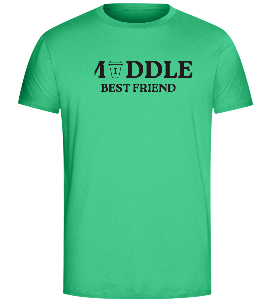 Middle Best Friend Design - Comfort Unisex T-Shirt_SPRING GREEN_front