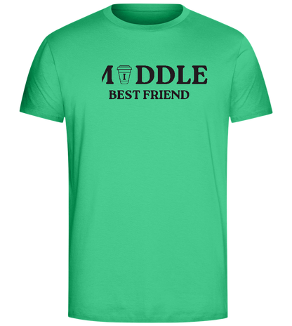 Middle Best Friend Design - Comfort Unisex T-Shirt_SPRING GREEN_front