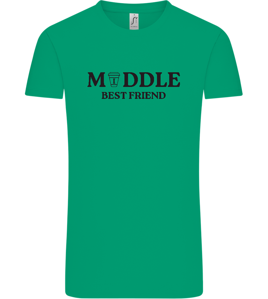 Middle Best Friend Design - Comfort Unisex T-Shirt_SPRING GREEN_front