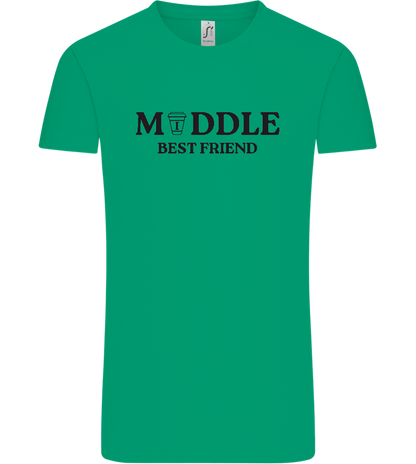 Middle Best Friend Design - Comfort Unisex T-Shirt_SPRING GREEN_front