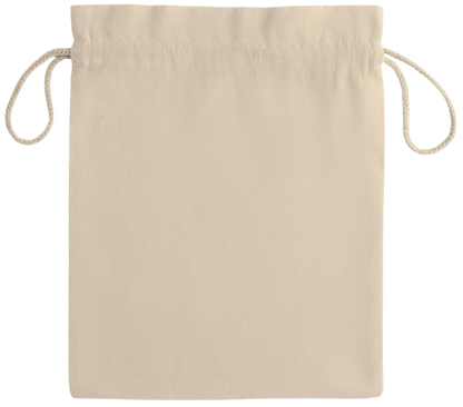 Zodiac Leo Design - Essential medium drawcord gift bag_BEIGE_back