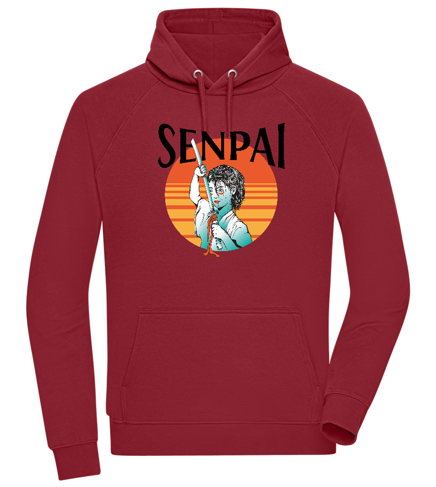 Senpai Sunset Design - Comfort unisex hoodie_BORDEAUX_front