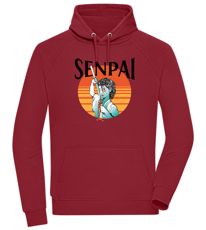 Senpai Sunset Design - Comfort unisex hoodie_BORDEAUX_front