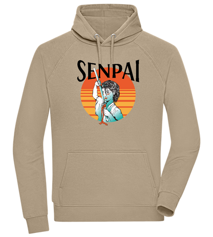 Senpai Sunset Design - Comfort unisex hoodie_KHAKI_front