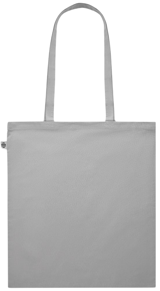 My Kids Make Me Carry Design - Premium colored organic cotton shopping bag_GREY_back