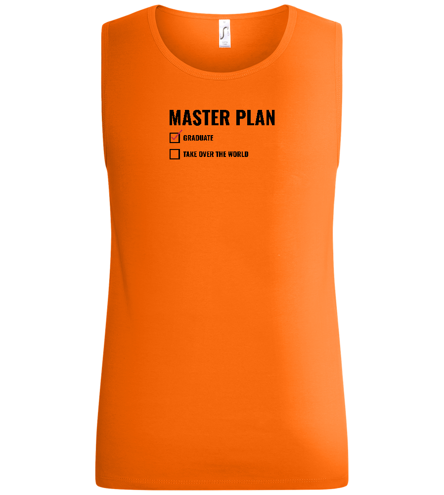 Master Plan Design - Basic men's tank top_ORANGE_front