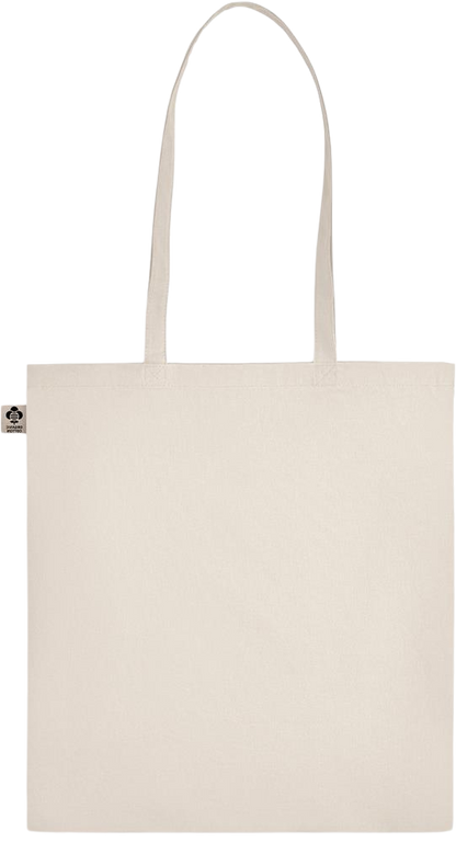 L'amour Gagne Toujours Design - Essential ecru organic cotton tote bag_BEIGE_back