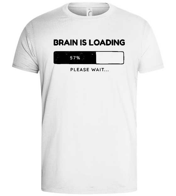Brain is Loading Design - Basic men's t-shirt_WHITE_front