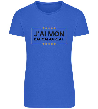 J'ai Mon Bac Design - Basic women's fitted t-shirt_ROYAL_front