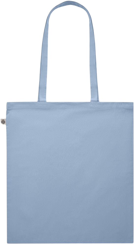 Born to be a Teacher Design - Premium colored organic cotton shopping bag_BABY BLUE_back