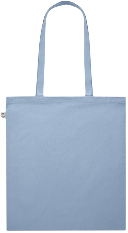 Born to be a Teacher Design - Premium colored organic cotton shopping bag_BABY BLUE_back