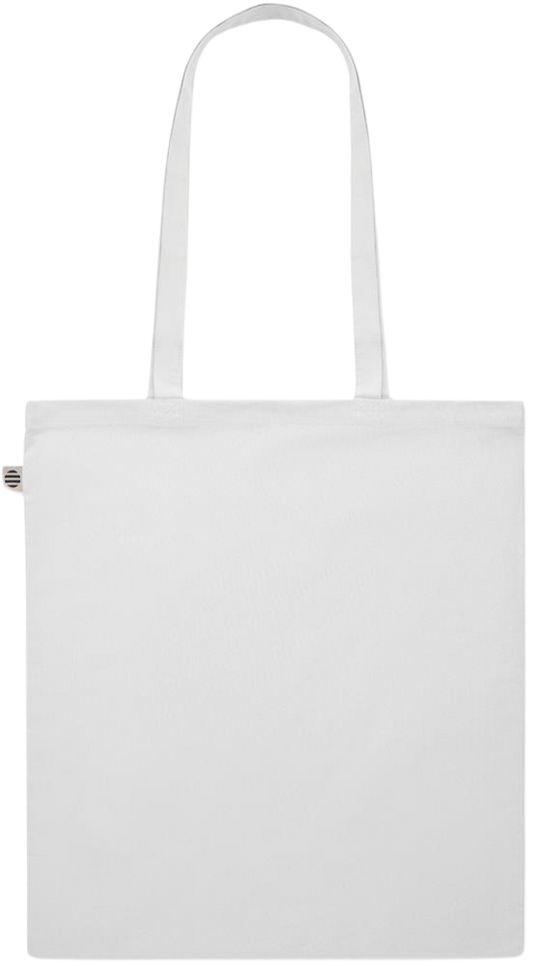 Born to be a Teacher Design - Premium colored organic cotton shopping bag_WHITE_back