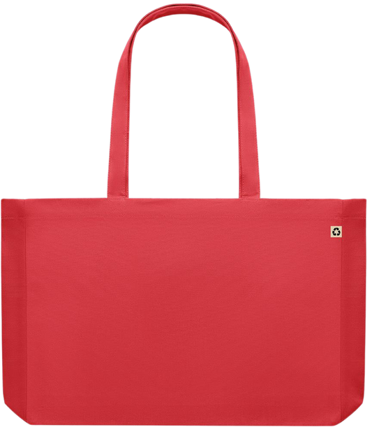 Vintage Teacher Design - Premium large recycled shopping tote bag_RED_back