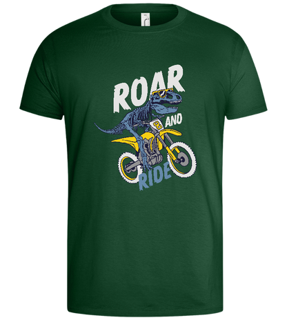 Dino Biker Design - Basic men's t-shirt_GREEN BOTTLE_front