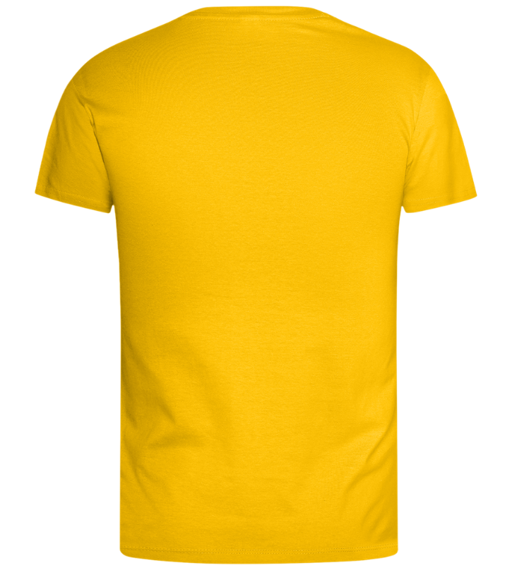 Dino Biker Design - Basic men's t-shirt_YELLOW_back